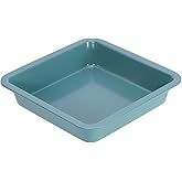 CHEFMADE Square Cake Pan, 8-Inch Bakeware Non-Stick Carbon Steel Pan Deep Dish Oven Baking Mold Baking Tray Ovenware for Cakes, Bread, Pizza, Cookies(Green)