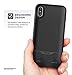 Encased iPhone Xs Max Battery Case - 5270mAh Protective Charging Case with Extended Smart Power Reserve (Rebel Black)