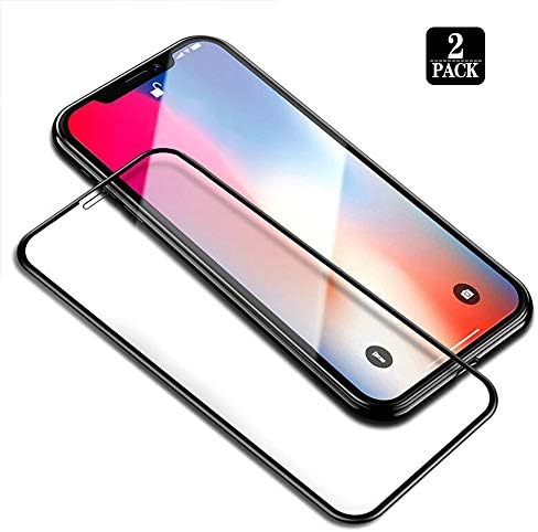 【2-Pack】 Screen Protector Compatible for iPhone Xs & iPhone X, Full Coverage Soft Edge，Anti-Scratch，Anti-Fingerprint，Case Friendly，Tempered Glass Screen Protectors Compatible for iPhone Xs & iPhone X