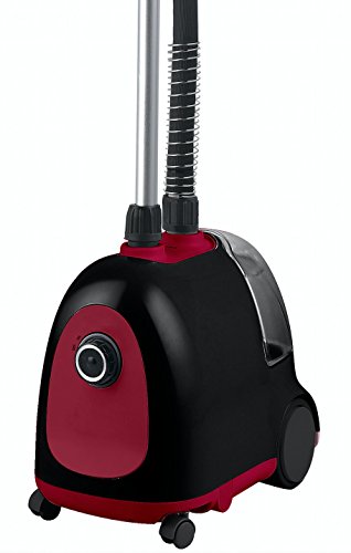 Steam and Go - SAG-12 - Professional Garment Steamer, 1500W - 1.5L Big Water Tank - Includes Pant Press, Fabric Brush and Holding Clips - Great for Delicate and Thick Garments (Red)