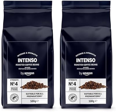 Intenso Kaffeebohnen, Leicht Geröstet, 1kg (2 Packungen à 500g) – Rainforest-Alliance-zertifiziert