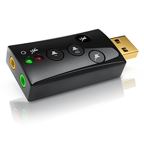 CSL-Tarjeta-de-Sonido-Externa-71-USB-Sonido-Surround-3D-dinamico-Incl-Botones-de-funcion
