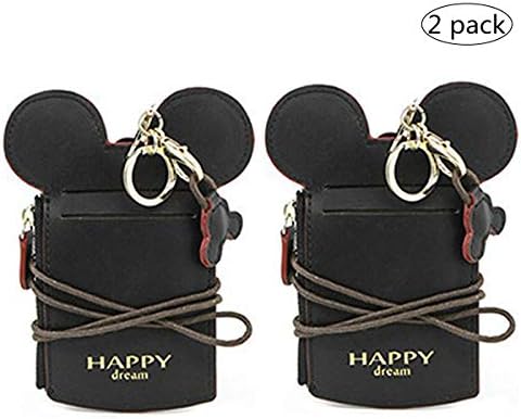 YIEASDA Travel Neck Pouch, Cute Small Fashion Student ID Card Case Holder Coin Wallet Purse for Women/Girls/Children