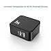 iXCC UL Certified 2 Port Wall Charger, 24W/4.8A Optimal Dual USB Charging Port Universal Charger Adapter for iPhone 7 / 6s Plus, iPad Air Mini 3, Galaxy S Note Series, LG, Nexus, HTC and More - Black