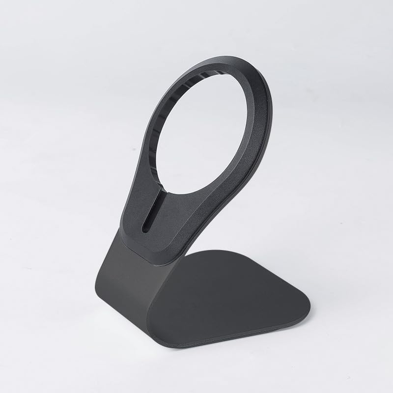 Photo 1 of xibulun Phone Stand for Magsafe Charger, Elegant Aluminum Desk Phone Holder Mount Compatible with Magsafe Charger for iPhone 15 14 13 12 Pro Max (No Charger Included) Black