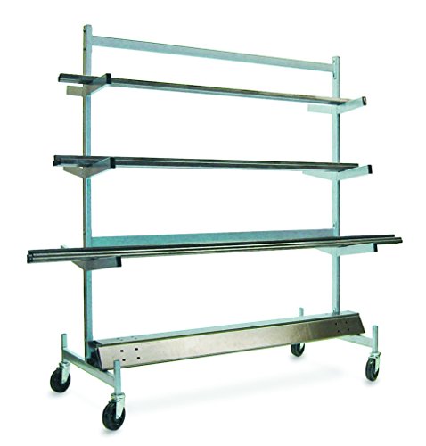 Raymond 976 Steel Pipe Storage Rack with Brakes, 1200 lbs Capacity, 63" Length x 30" Width - Thumbnail 2