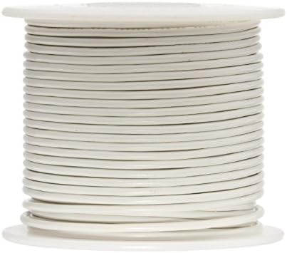 Remington Industries 16UL1007STRWHI UL1007 16 AWG Gauge Stranded Hook-Up Wire, 300V, 0.0508" Diameter, 100' Length, White