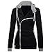 ZZhong Women's Oblique Zipper Hoodie Outwear Long Sleeve Hooded Sweatshirt