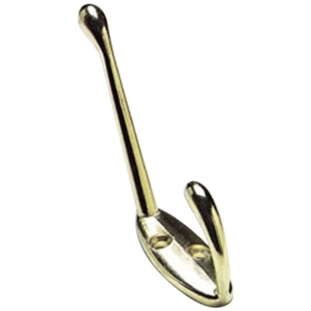 Merriway® BH01127 (2 Pcs) Electro Brassed Hat and Coat Hooks - Pack of 2 Pieces