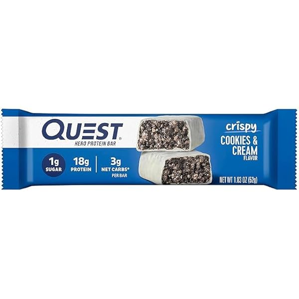 QUEST NUTRITION PROTEIN BAR, CRISPY COOKIES & CREAM, 1.83 OZ (1 COUNT)