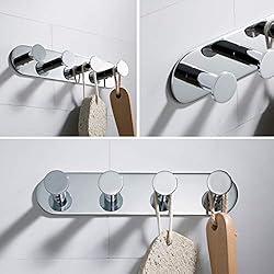 Kraus Elie Bathroom Robe and Towel Hook Rack with 4