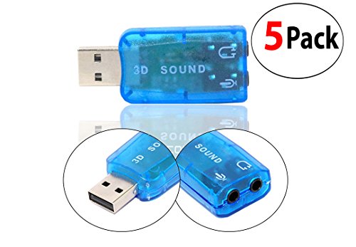 5-Pack-USB-20-to-3D-Audio-Sound-Card-Adapter-Virtual-51-Channel-Blue