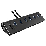 Cateck USB 3.0 6-Port Aluminum Hub with 2-Slot Card Reader Combo and 5V/4A High-Capacity Power Supply for iMac, MacBook Air, Mac Pro,MacBook Pro, MacBook, Mac Mini, PCs and Laptops, Black