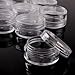 (Quantity: 100pcs) Beauticom 3G/3ML Round Clear Jars with Screw Cap Lids for Powdered Eyeshadow, Cosmetic Samples