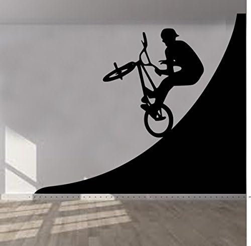 Wall Sticker Kids Room BMX on Ramp Art Kids Room Boys Girls Decor (KI57) (120cm x 144cm)