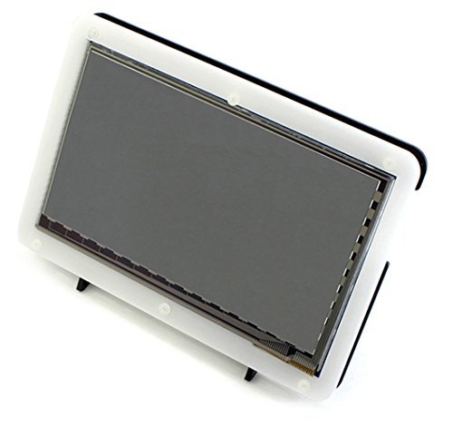 Guhui Clear Case for Raspberry pi 3 Model B 7 Inch Touch Display ( Compatible for LANDZO 7 inch Display ) (white)