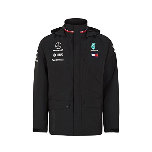Mercedes AMG F1 Team Rain Jacket Black Official 2018