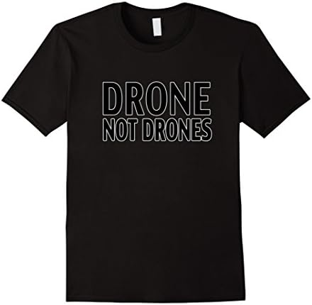 Mens DRON NOT DRONES T SHIRT Large Black