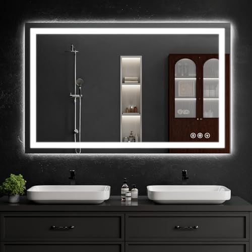 WISSMIELS 36"x55" LED Bathroom Mirror Lights
