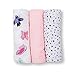 lulujo Baby 3 Piece Cotton Mini Muslin Cloths, Butterfly