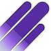 Mont Bleu Premium Set of 3 Purple Crystal Nail Files in Black Velvet Pouch - Genuine Czech Tempered Glass - Lifetime Guaranty - HandMade in Czech Republic - Best Glass Nail File for natural nails