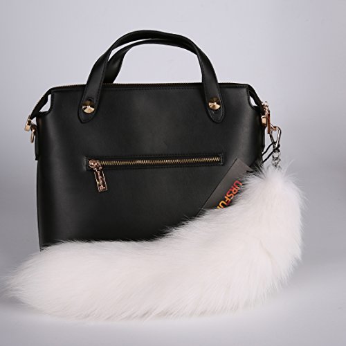 URSFUR Arctic Fox Tail Tail Fur Bag Charm Pendant - Thumbnail 2