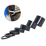 DEERU Bike Carbon Fiber Headset Spacer Stem Spacer 7 Pcs Set 1 1/8″ 3/5/8/10/15/20/30 mm for MTB Road Bike Santa Cruz HARO Mongoose GT Giant Trek Cannondale Scott Yeti Schwinn Bikes