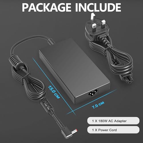 NATNO 180W Adapter Charger Compatible with Acer Predator Helios 300 G3-571 G3-572 PH315-52 PH317-51 Nitro 5 7 AN515-44 AN515-51 AN515-55 AN715-52 Triton 300 PT314-51 PT315-52 Laptop Power Supply Cord