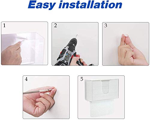 Femeli Acrylic Paper Towel Holder Dispenser for Kitchen Bedroom Toilet-Wall Mounted,Clear