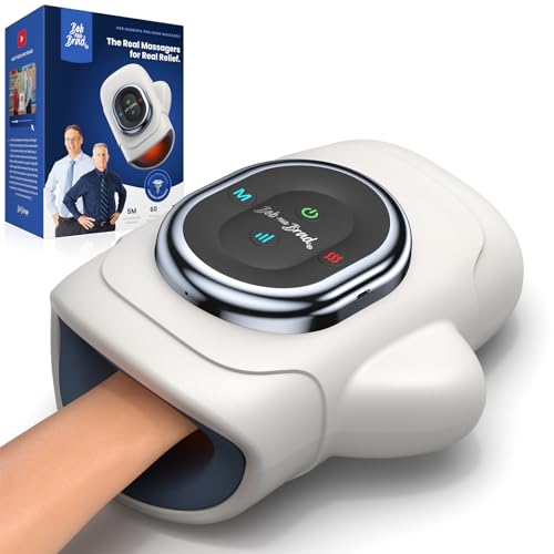 BOB AND BRAD Hand Massager with Heat and Compression, Individual Finger Massage, Relief for Arthritis and Carpal Tunnel Syndrome, Relaxation at Home/Office, Gift for Men and Women