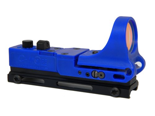 C-MORE Systems Tactical Railway Red Dot Sight with Click Switch, Blue, 2 MOA