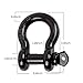 Heavy Duty Steel Towing Shackle - 3/4 Inch Off-Road Recovery, Hauling & Sailing 4.75 Ton (9,500 Lbs) Capacity with 7/8'' Locking Pin Black Weatherproof D-Rings Fits Any Car, SUV, Jeep Or Truck