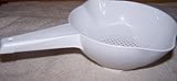 Tupperware Strainer 1 Quart Colander with Handle, White