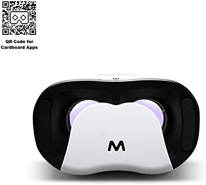VR-PRIMUS VRs - Virtual reality headset - For Android and iOS smartphones like iPhone, Samsung Galaxy, HTC, Sony, LG, Huawei, Motorola, ZTE, pixels and more - Compatible with Google Cardboard Apps - 3D Virtual Reality Headset VR glasses goggles for smartphone / mobile phone - ( white )