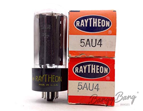 2 Vintage Raytheon 5AU4/5V3 Full Wave Output Rectifier TV Valve- BangyBang Tubes