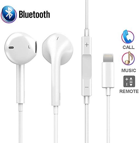 Sport Headphone Earbuds for iPhone,Stereo Earphone Wired Noise Isolating Headset Headphones with Mic and Remote Control(White)