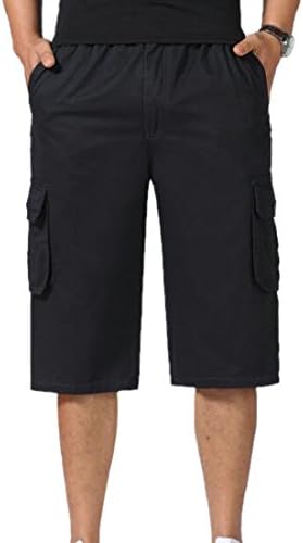 Paixpays Men's Classic-Fit Cargo Short Cotton Loose Fit Multi Pocket Cargo Shorts
