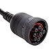 Dolity Truck 9 Pin to 16 Pin OBD2 Interface Scanner Code Reader Diagnostic Adapter Cable