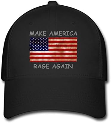 Adjustable Make America Rage Again US Flag Baseball Cap Running Cap Black