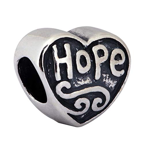 Adabele Solid 925 Sterling Silver Love Heart Bead Charm Fit Pandora All Other Charm Bracelet Necklace Women Birthday Personalized Jewelry Gift