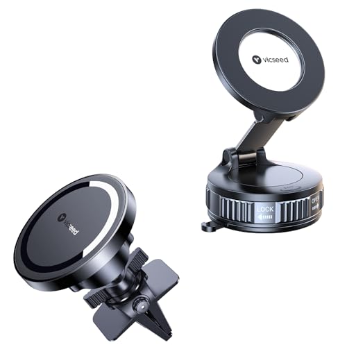 VICSEED for Magsafe Car Mount Vent & Vacuum Magnetic Phone Holder
