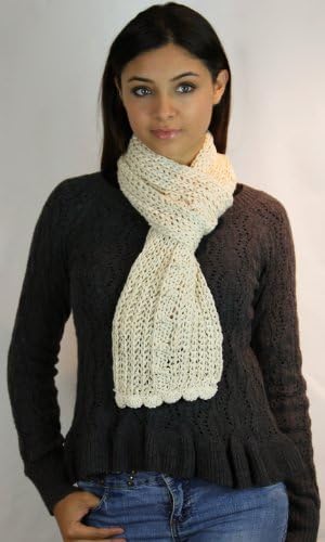 Handmade PURE ORGANIC COTTON Scarf - Natural Beauty II (READY TO SHIP)