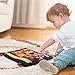 FBve Busy Board for Toddlers, Montessori Basic Skills Toddler Activity Board for Fine Motor Skills & Learn to Dress - Educational Learning Toys
