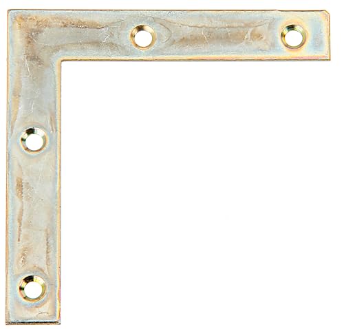 Alberts 848965 Équerre de meuble | galvanisé Sendzimir | 60 x 60 x 10 mm | kit de 40