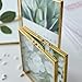 Rising Star Brass Frame, Double 8x10 Folding Picture Frames, Gold Metal Pressed Glass Photo Frames