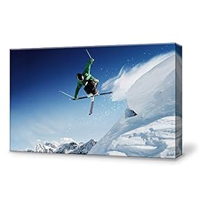 Canvas Wall Art for Living Room,Bedroom Home Artwork Paintings Snowboarding Ready to Hang - 12x18 inches