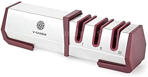 ROV Deluxe Professional Three Stages Kitchen Knife Sharpener Diamond Carbide Knife Sharpening Tool