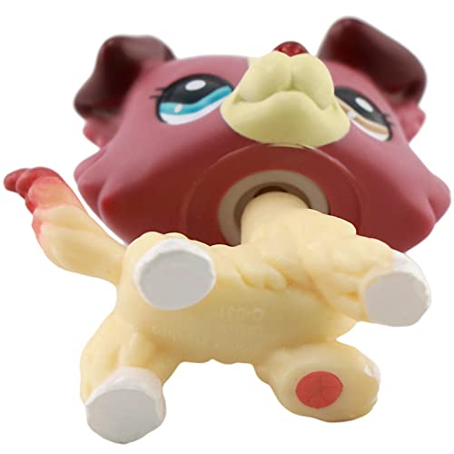 JcToy lps Collie 1262, lps Toy Rare Figure Red and Tan Collie Dog Two Different Eyes Collie with