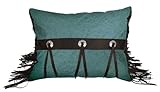 HiEnd Accents Cheyenne Western Accent Pillow, Turquoise