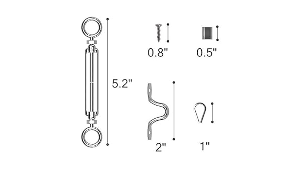 Luckin Deck Railing 30 Pack Cable Railing Kits For 1 8 Inch Cable
